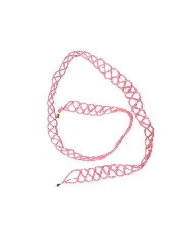 Chaîne de Taille Élastique en Perles – Motif Entrelacé Rose Élégant