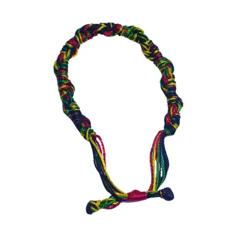 Bracelet Tressé Multicolore Style Rasta – Ajustable et Fait Main