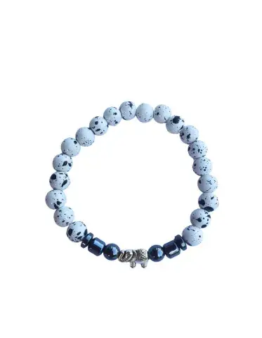 Bracelet Éléphant Dalmatien – Version Élastique