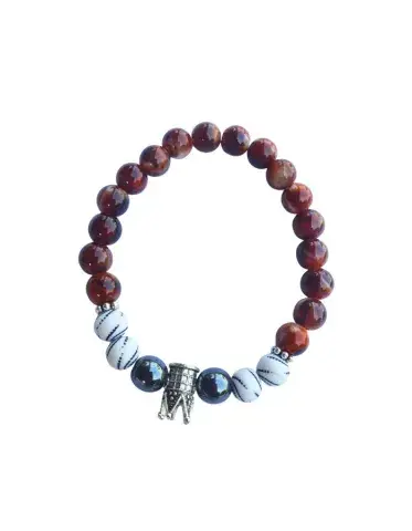 Bracelet Éléphant Doré – Version Élastique