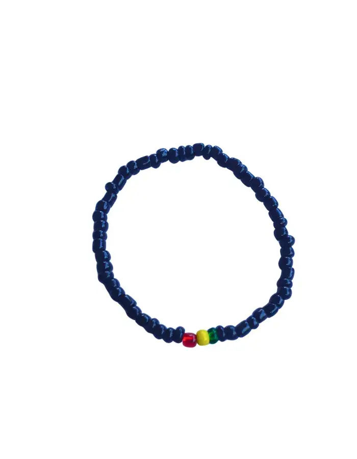 Bracelet perlé élastique fin – Couleurs Burundi minimalistes