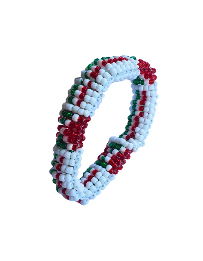 Bracelet perlé élastique – Couleurs du Burundi (artisanat symbolique)