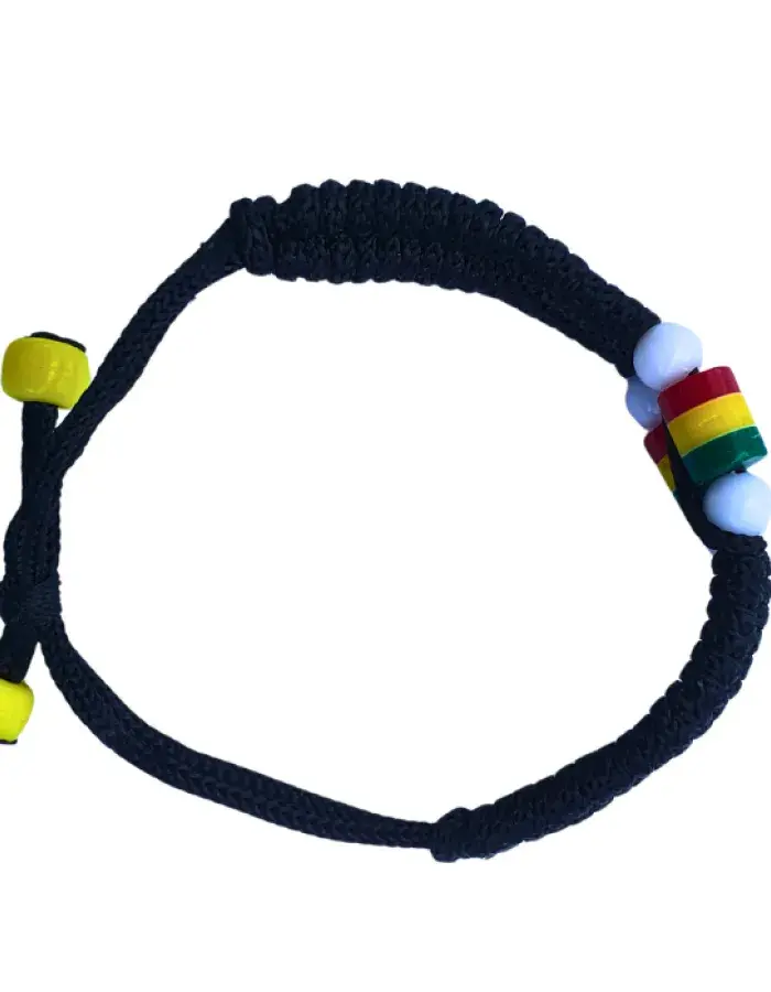 Bracelet cordon tressé ajustable – Accent couleurs Burundi