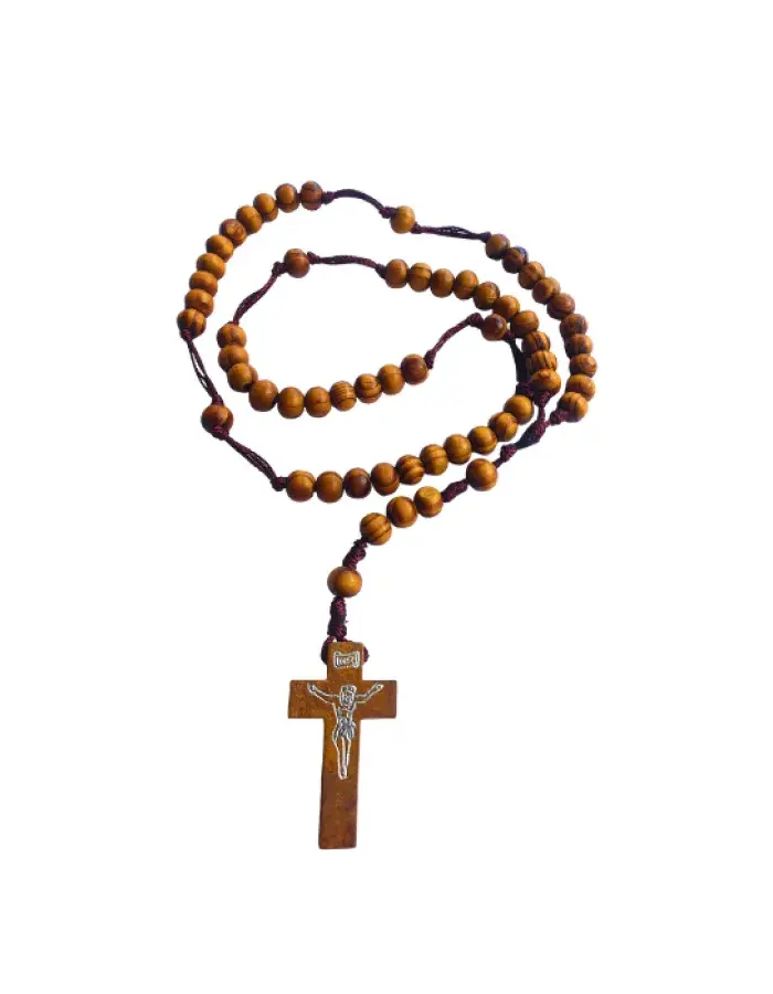 Chapelet catholique en bois – Croix bois traditionnelle