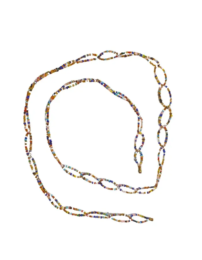 Chaîne de Taille Artisanale Fine en Perles – Multicolore Élégance Subtile