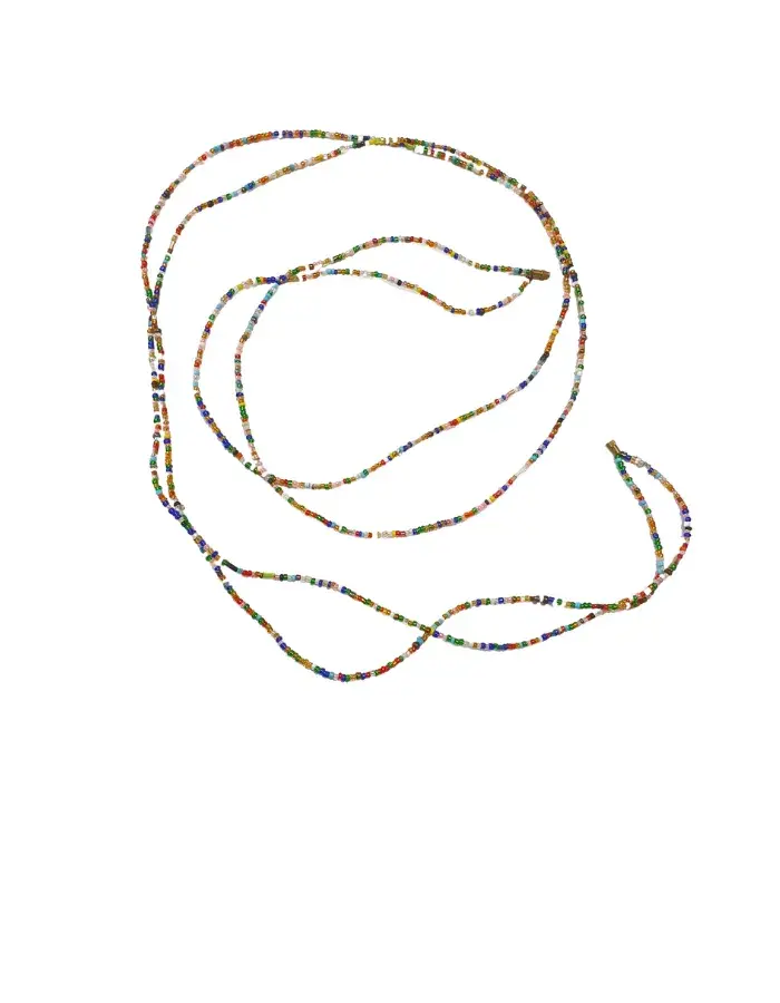 Chaîne de Taille Artisanale Fine en Perles – Multicolore Classique