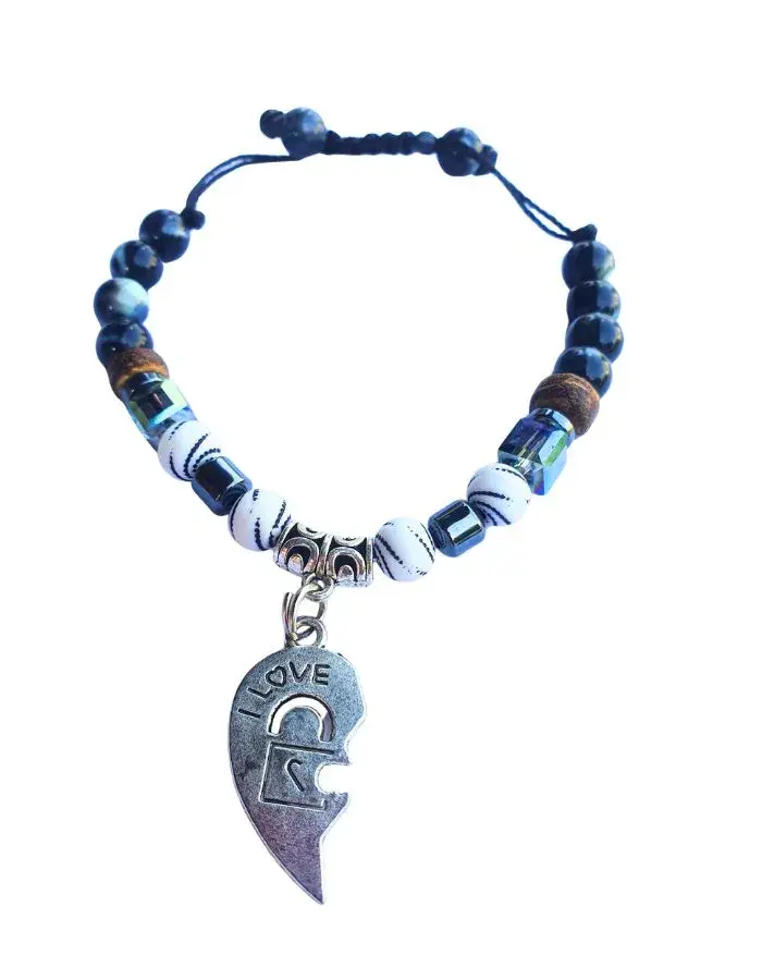 Bracelet Cœur Brisé — I LOVE – Version Ajustable