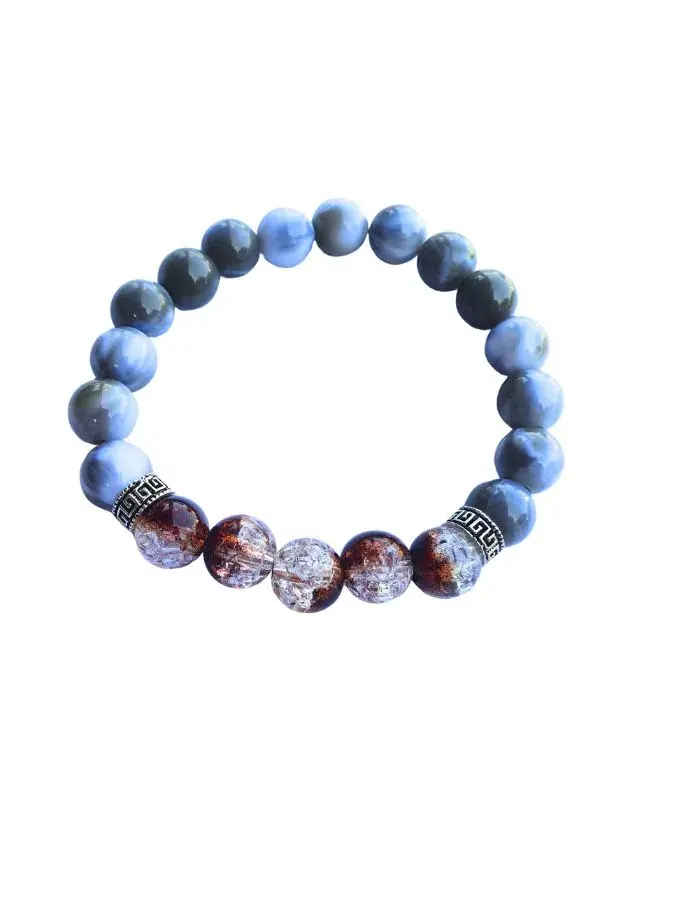 Bracelet Craquelé Ambré – Version Élastique
