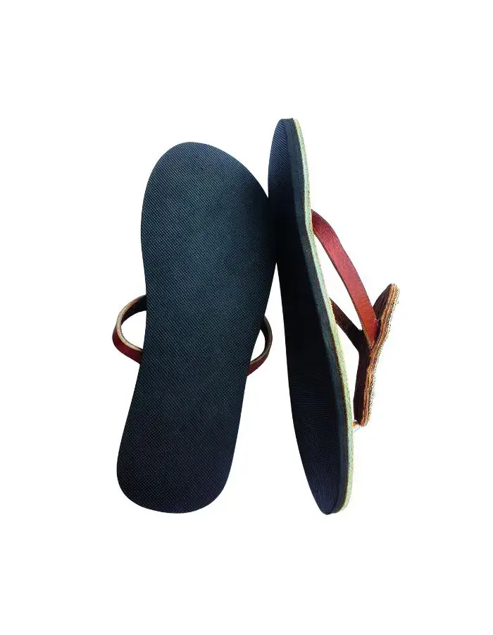 Sandales Artisanales Perlées Bordeaux & Ivoire — Bracelet Cheville Trois Médaillons, Modèle II (Taille 40)