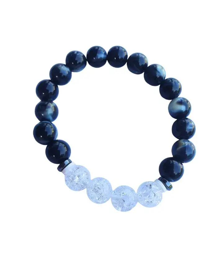 Bracelet Craquelé Cristal – Version Élastique