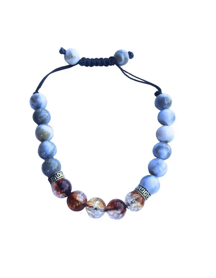 Bracelet Craquelé Ambré – Version Ajustable