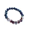 Bracelet Crâne Couronné Craquelé – Version Élastique