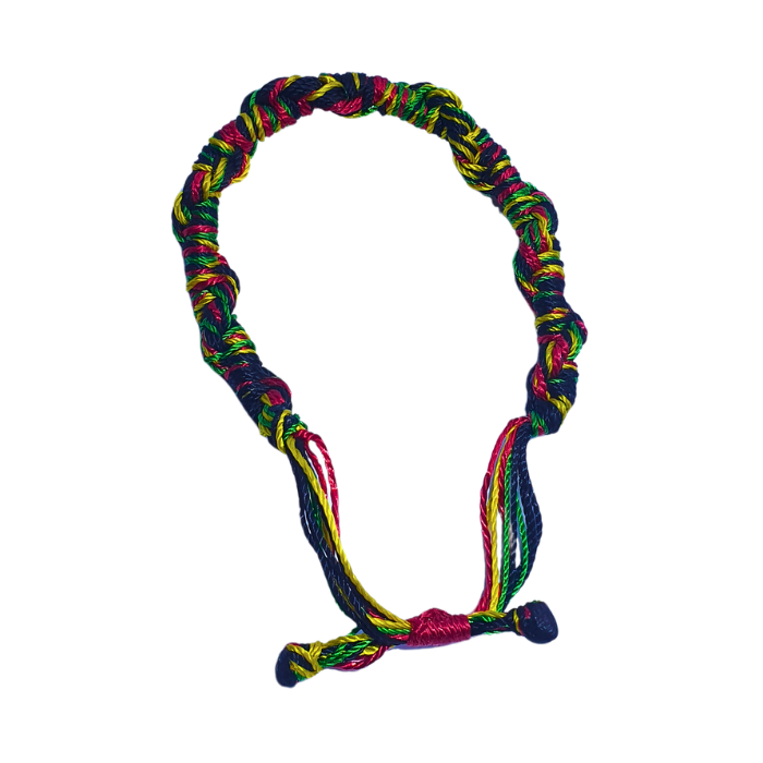 Bracelet Tressé Multicolore Style Rasta – Ajustable et Fait Main